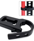 Black plastic jack handle keeper for Hi-Lift and other jacks; front view with adjustable strap