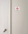 Two Pack No Smoking Sign 4x4 Acrylic Classic With Self Adhesive Rust Free For Cars Offices Restaurants Indoor Or Outdoor Use High Contrast Red