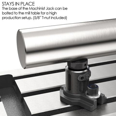 Beefy Heavy Duty Machinist Jack For Milling Machines With Three Quarters To Six ACME Screw Large 1.4 Inch Contact Pad Brass Locking Boltable Base Five Eighth Inch T Nut Included For Rock Solid Height Keeping in use