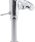 Manual Toilet Flush Valve 1.28 Gpf With Polished Chrome Finish Piston Valve Technology for Reliable Flushing, side view