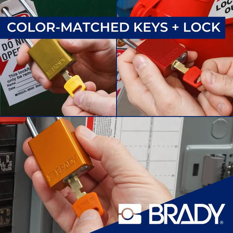 Built Like A Tank Aluminum Lockout Padlock With Heavy Duty Steel Shackle, Completely Unique Key Codes For Flawless Osha Compliance And Reliable Job Site Safety That Never Misses A Beat