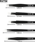 ESD Safe Precision Tweezers Set, 14 Piece Stainless Steel Tweezers For Crafting, Jewelry Making, Electronics And Lab Work