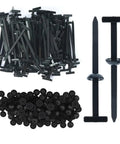 Heavy Duty Nylon Universal Cable Tie Buckle For Car Repairs Self Locking Zip Ties Holder With Pin Button Design Black