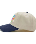 Side view of Lightweight Adjustable Womens Cap For World Down Syndrome Day Awareness March 21 Washed Distressed Low Profile Baseball Hat