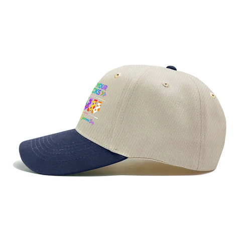 Side view of Lightweight Adjustable Womens Cap For World Down Syndrome Day Awareness March 21 Washed Distressed Low Profile Baseball Hat