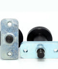 Heavy Duty Flange Mount Indexing Plunger With Dependable Spring Pin And Smooth Plastic Knob GN608 Model close-up view of assembly