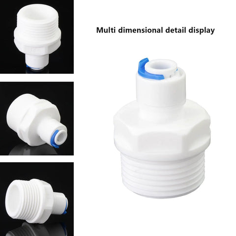 Three Quarter Inch Male Thread To One Quarter Inch PE Tube Push To Connect Water Filtration Hose Connector Plastic Adapter
