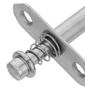 Adjustable Spring Loaded Pivot Shaft 2 Sets For Room Metal Hardware And Doors with polished silver finish and spring design.