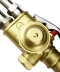 Close-up of brass control knob on Heavy Duty Cutting Torch Kit For Your Home Shop Welders With Acetylene Oxygen Cut Tool Set CA1350
