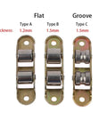 Heavy Duty Double Groove Sliding Door Rollers That Glide Like Butter For Smooth Window Track Repair And Tough Metal Hardware Fixups: Flat and groove rollers with metal wheels.