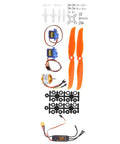 RC Plane Motor Kit With 2212 KV2200 Brushless Motor, 40A XT60T ESC, SG90 Servos, 6035 Propellers and Accessory Set