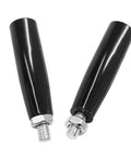 Revolving Crank Handle Latche M10 Trailer Jack Replacement Two Piece With Nuts For Marine Machinery, polished black handles with nuts