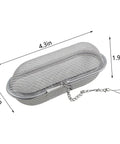 Heavy Duty Stainless Steel Ultrasonic Cleaning Baskets With Bulletproof Fine Mesh Bottoms To Secure Tiny Parts, 4.3x2x1.9in