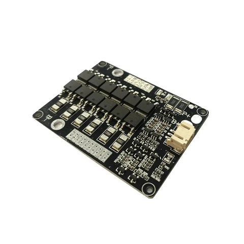 2S 40A BMS Board With Active Balancing For 7 Point 4V To 8 Point 4V Li Ion NCM And LiFePo4 Batteries visible from an angle showing components.