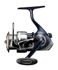 Beefy Saltwater Spinning Reel With 12Kg Max Drag And 12 Plus 1 Ball Bearings in metallic finish, side view