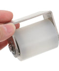 Beefy 304 Stainless Steel Gate Roller With Bracket U Groove Wheel For Boat Trailer And RV Trailers Sliding Doors Nylon Wheel Caster With Fixed Pulley Option Built To Last held in hand, showing the nylon wheel