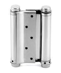 Commercial Grade Double Action Swing Door Hinges with Auto Close - Smooth Bi-Directional Action, Brushed Stainless Steel 201