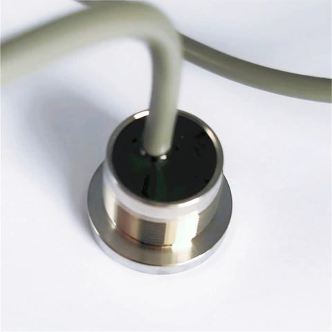 Back view of Beefy 22Mm Stainless Steel IP68 Waterproof Ring Illuminated Piezo Push Button Switch With 1M Cable White Momentary 10NO 5V Operation
