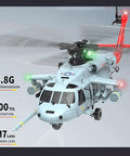 SH60 Seahawk 8CH RC Helicopter One Forty Seventh Scale With 2.4G Dual Brushless Motors GPS Return To Home model in flight