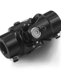 Eleven Sixteenths To Thirty Six Spline Three Quarter Inch Heavy Duty Black Steering Universal Joint Shaft, Single U Joint, 83mm Length