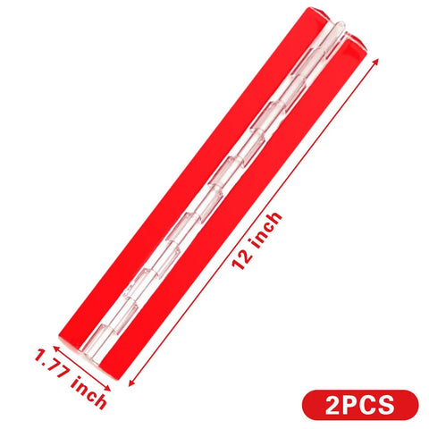 Two Piece 12 Inch Transparent Acrylic Hinge Smooth As Butter Continuous Piano Hinge Self Adhesive for cabinet installation