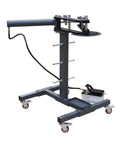 Pro Spec 10 Ton Air Hydraulic Tube Bender With 12 Inch Stroke heavy duty frame and foot pedal control for pipe bending.