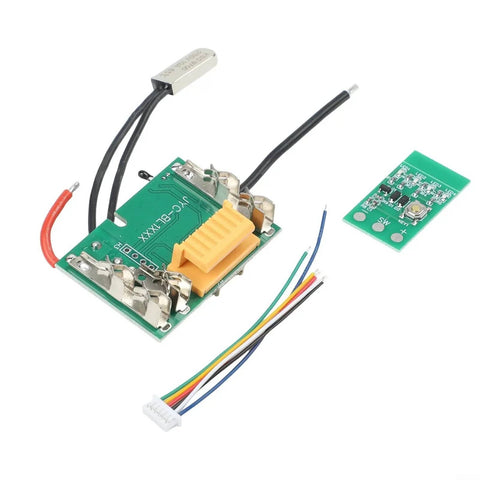18V Li Ion Battery Protection Circuit Board For Power Tool Batteries Overvoltage Overcurrent Undervoltage Overheat Safe Copper PCB Replacement Plug And Play For Quick Fit And Long Life, showing compact design with wires and connectors