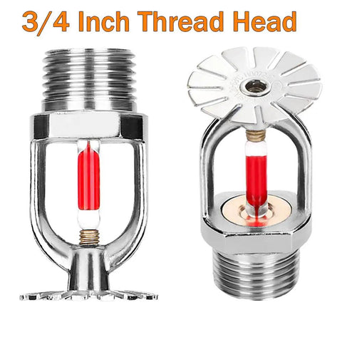 Built Tough 6 Piece Pendent Fire Sprinkler Heads 3/4 Inch 155 Degree Quick Response Brass Bodies With NPT Thread showing 3/4 inch threaded sprinkler head.
