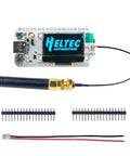 Beast IoT Dev Board With WiFi LoRa And BLE For 915MHz And 868MHz Band SX1262 Module Type C USB, OLED display, antenna, and cables.