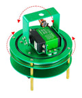 Yahboom 2-DOF pan-tilt servo kit on a green circular base with metal bracket