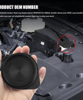 Close-up of OEM 85316-48060 washer fluid reservoir cap replacement for Toyota Highlander and Lexus, showing plug and play design.