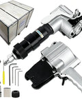 Heavy Duty Pneumatic Steel Strapping Machine For 1.25 Inch Wide Buckles With Integrated Tensioner And Cutter Sealer, tools and box included.