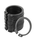 33.5mm External Circlip Set For Shafts, C Clip Retaining Rings In 65Mn Steel, 30 Pack, shown in a stack with one ring displayed separately