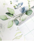 Easy Peel And Stick Boho Eucalyptus Green And White Floral Wallpaper For Walls Renter Friendly No Mess Durable Washable Mural