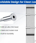 10 Pack 1/8 Inch Invisible Cable Railing Kit With Upgraded Hand Swage Tensioner For 2x2 Metal Posts, T316