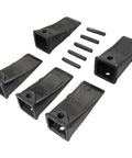 5X X156L Bucket Teeth Kit With 156LPN Long Pins For 156 Series Excavators And Skid Steers Beefy Teeth And Adapters TX156