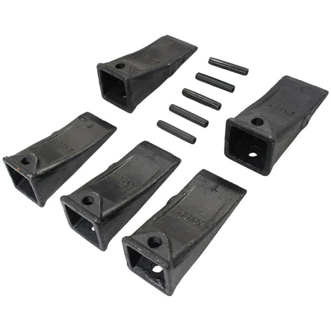 5X X156L Bucket Teeth Kit With 156LPN Long Pins For 156 Series Excavators And Skid Steers Beefy Teeth And Adapters TX156