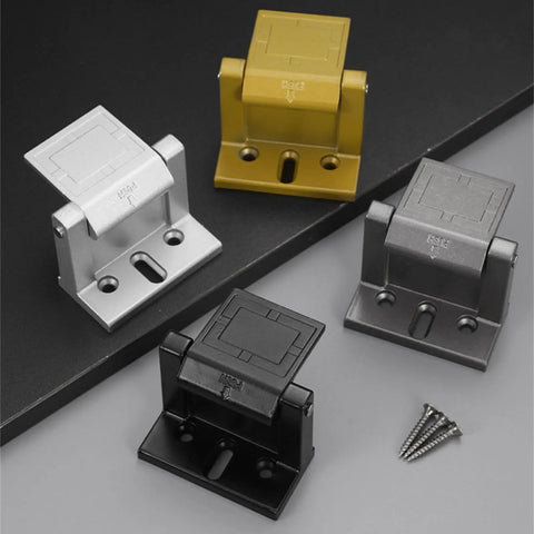 Heavy Duty Door Catch Secures Barns And Garages Easy Install Aluminum Lock For Privacy Bathroom Windows Home Safety Upgrade That Slays in four colors: silver, gold, black, gray.