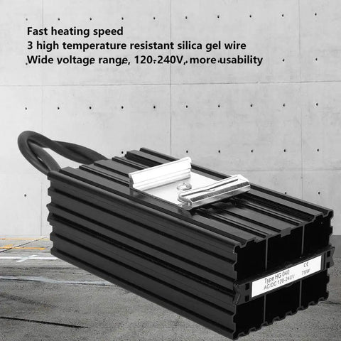 PTC Cabinet Heater For Enclosures And Air Heating Units, 75W Electric Thermostatic Heater with silica gel wire