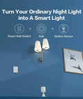 Must Have Smart Light Switch No Neutral Single Rocker For Your Smart Home Setup Hub Required Sold Separately 2.4 GHz Wi Fi Compatible Easy Install With Voice Control Ready In Wall Lighting Upgrade on blue wall with lamp and wall art