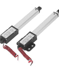 Top Tier 150N Electric Linear Actuator With 75mm Stroke And 12V Power showcasing smooth metal body and wiring for DIY ramps.