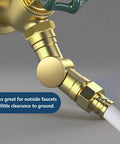 Hose Connector 180 Degree And 360 Degree Brass Garden Hose Elbow Adapter For RV And Camper Use Twist Free No Fuss Kink Resistant Easy Faucet Connection For Outdoor Hoses And Watering, brass swivel connector on faucet