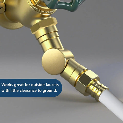 Hose Connector 180 Degree And 360 Degree Brass Garden Hose Elbow Adapter For RV And Camper Use Twist Free No Fuss Kink Resistant Easy Faucet Connection For Outdoor Hoses And Watering, brass swivel connector on faucet