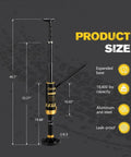 Portable Hydraulic Recovery Jack With Lift Mate For Off Road 4x4 SUVs and ATVs, 19,400 lb capacity, size dimensions visible