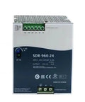 No Nonsense Heavy Duty Industrial Workhorse 960W Switching Power Supply 24Vdc back view with input and output connections.