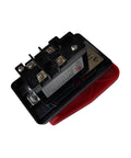 220V 20A Industrial On Off Push Button Switch For Table Saw And Woodworking Machines, heavy-duty red and black unit with screw terminals
