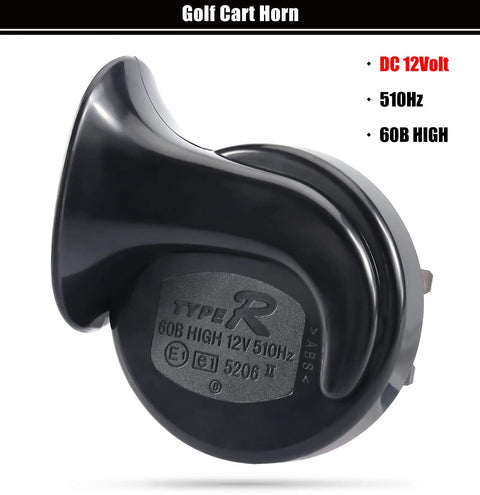 Kickass Hella Loud 12 Volt Golf Cart Horn Kit With Heavy Duty Floor Pedal Switch built tough for golf carts and ATVs