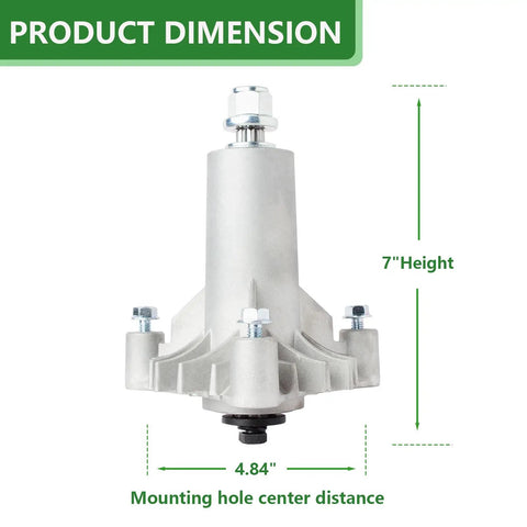 42 Inch Deck Spindle Replacement Kit For Craftsman Poulan Husqvarna Riding Mowers with mandrel dimensions 7" height, 4.84" width