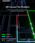Screen showing real-time rerouting for BiNavi Bike Computer With Touch Screen Map Navigation And Wireless GPS, black.