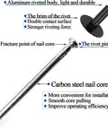 Black Large Flange Blind Rivets Kit Aluminum Pop Rivets Three Sixteenth By Five Eighth Inch Grip Range 8 To 12 mm Rustproof Built